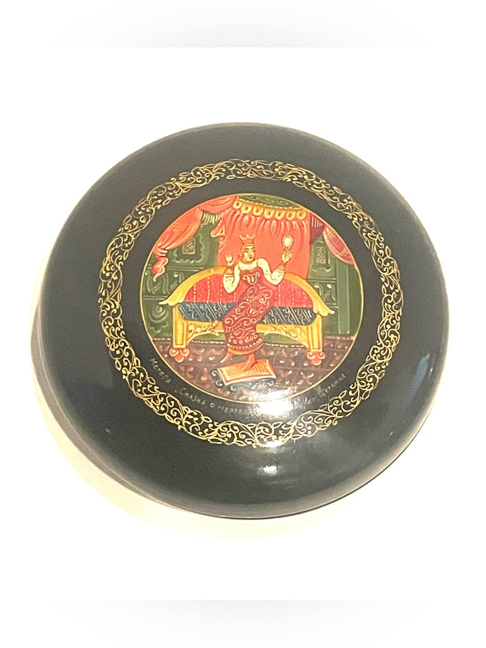 Russian Mstera Lacquered Box ‘Tale of the Dead Princess’